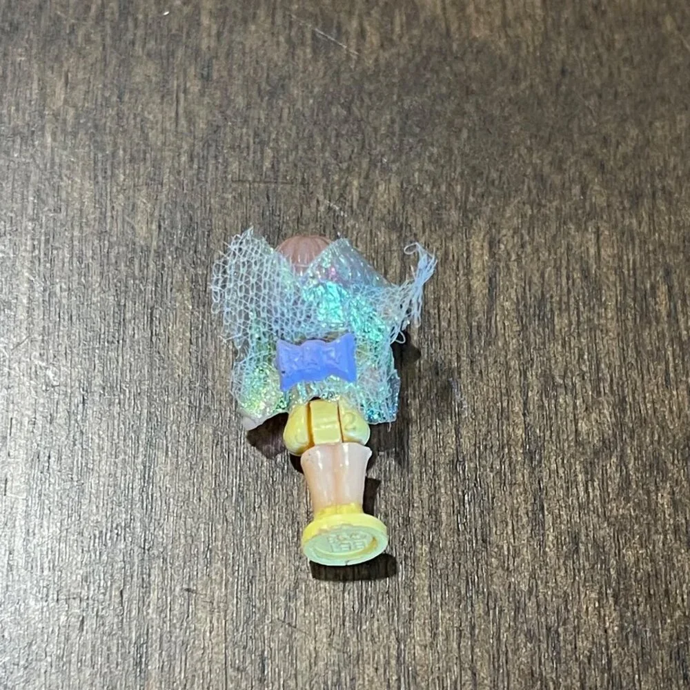 Vintage Polly Pocket 1993 Tulip Petal Fairy Ring Complete 2 Piece‎ Set Bluebird